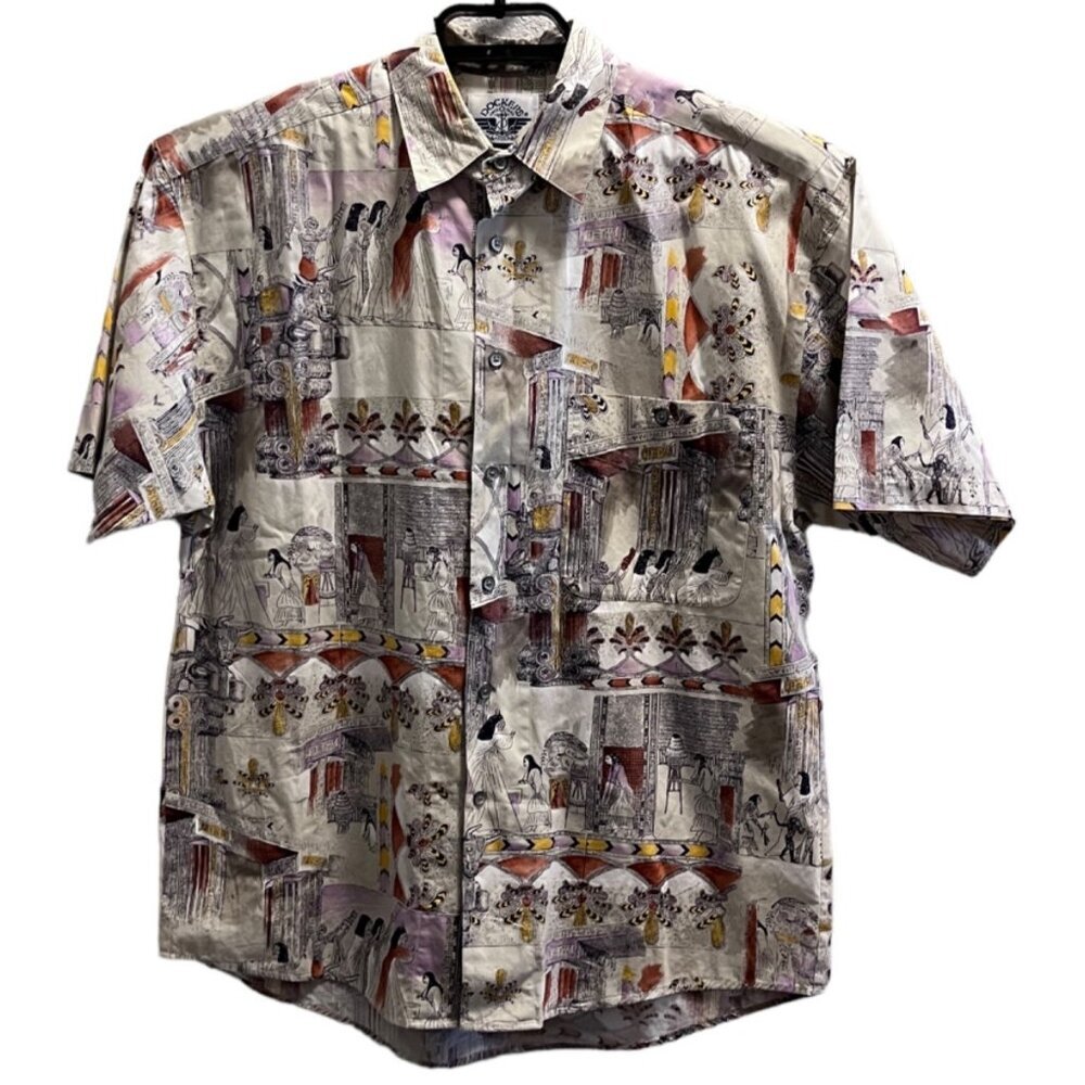 Dockers Mens Button Down Short Seeve Shirt Front Pocket 100% Cotton